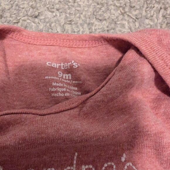 3 For $12 Carter's Mauve 'Grandpa's Girl' Long Sleeve Bodysuit - Picture 2 of 3